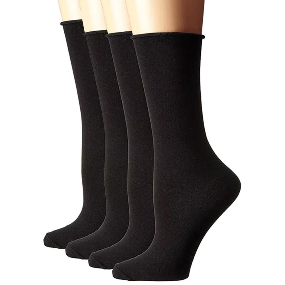 Stems 4Pk Roll Top Crew Socks